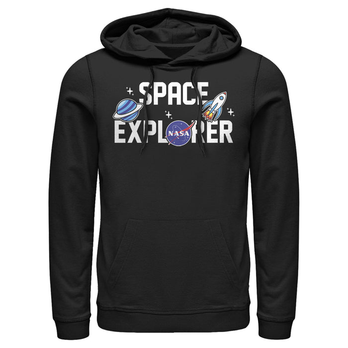 fifth sun Men's NASA Space Explorer Pull Over Hoodie