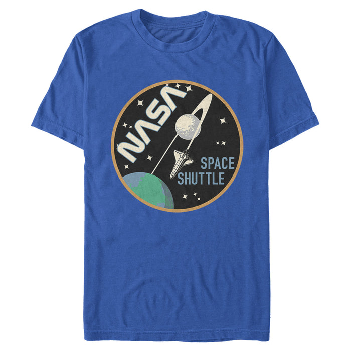 fifth sun Men's NASA Space Shuttle Around Moon T-Shirt
