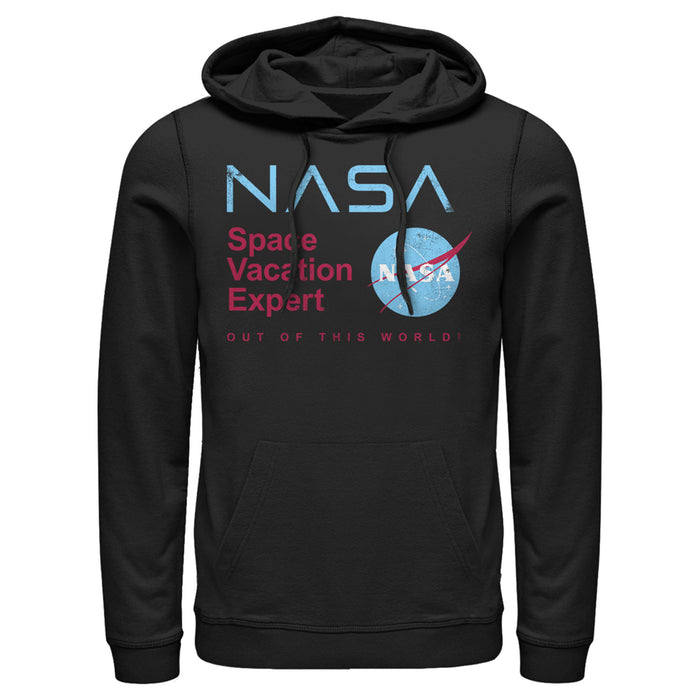 fifth sun Men's NASA Space Vacation Expert Out Of This World Pull Over Hoodie