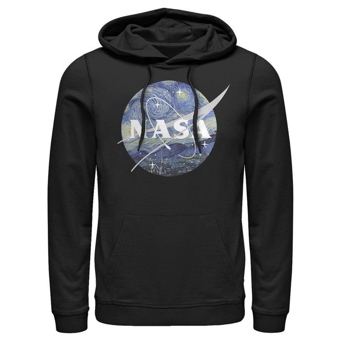 fifth sun Men's NASA Starry Night Logo Pull Over Hoodie