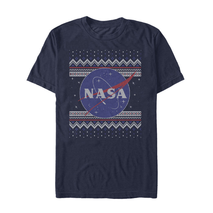 fifth sun Men's NASA Ugly Christmas Logo Print T-Shirt