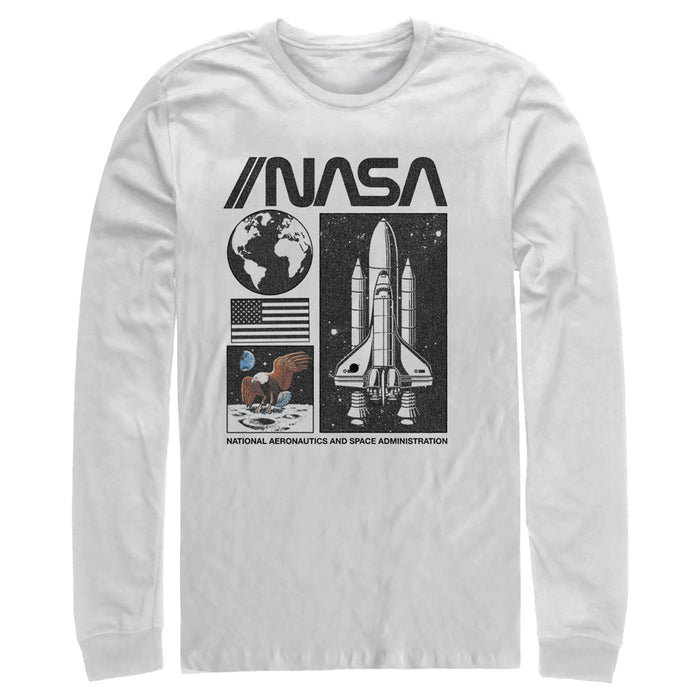 fifth sun Men's NASA Vintage Panels Long Sleeve Shirt