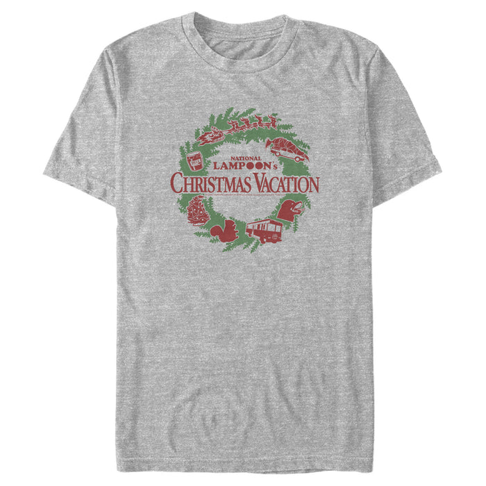 fifth sun Men's National Lampoon's Christmas Vacation Wreath Logo T-Shirt