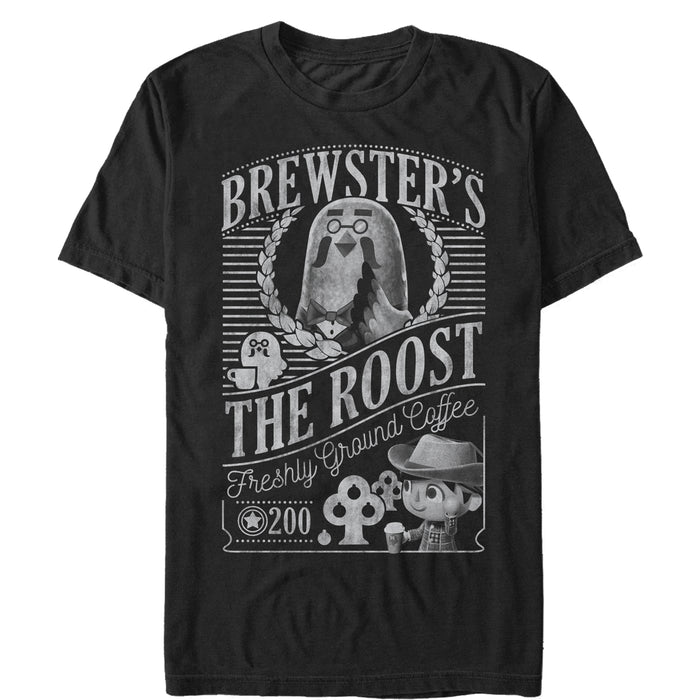 fifth sun Men's Nintendo Animal Crossing Brewster's The Roost T-Shirt