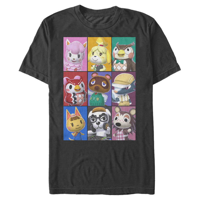 fifth sun Men's Nintendo Animal Crossing Characters T-Shirt