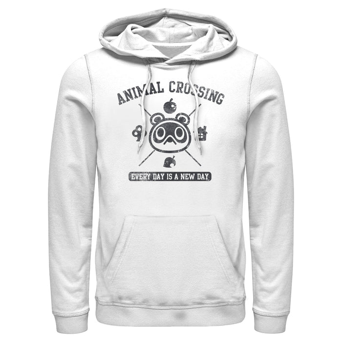 fifth sun Men's Nintendo Animal Crossing Every Day is a New Day Pull Over Hoodie