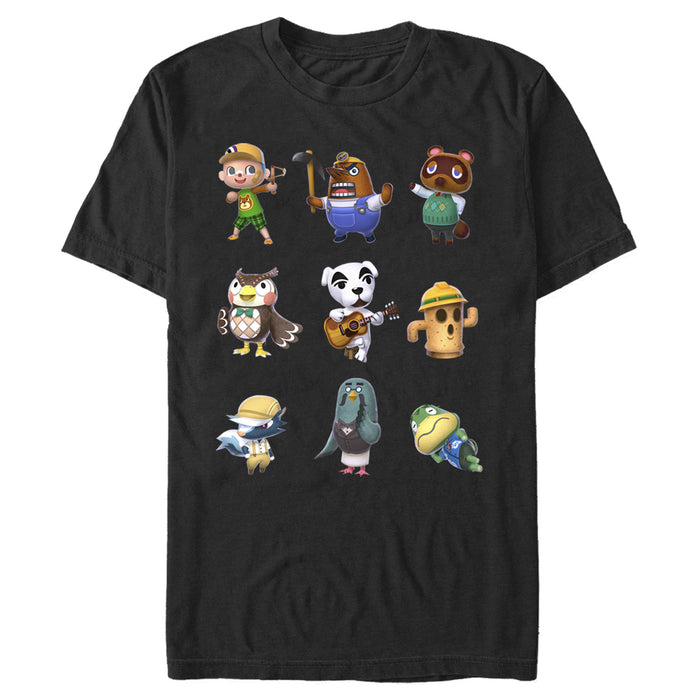 fifth sun Men's Nintendo Animal Crossing Favorite Characters T-Shirt