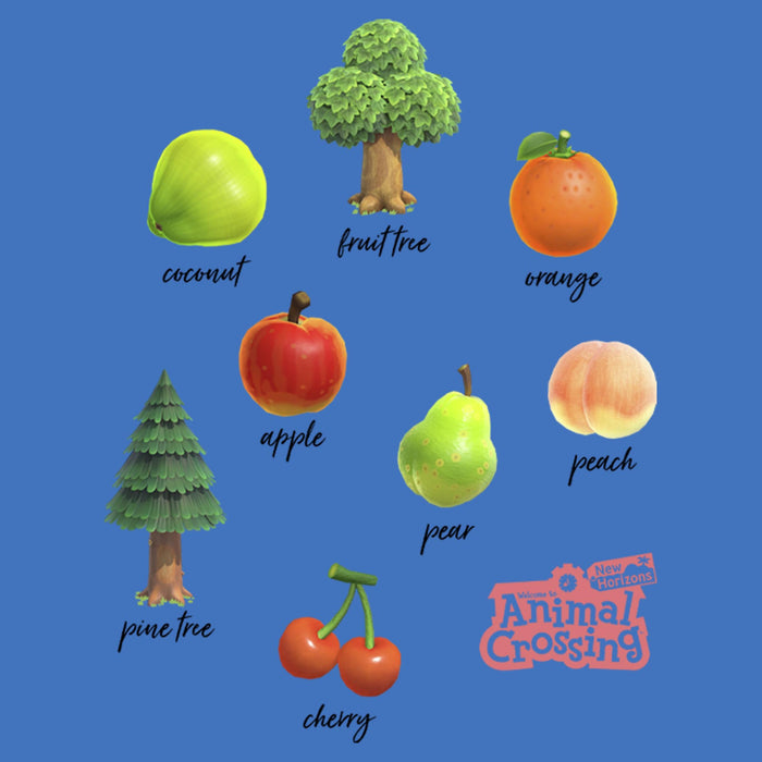 Fifth Sun Men's Nintendo Animal Crossing New Horizons Fruit & Trees Pull Over Hoodie