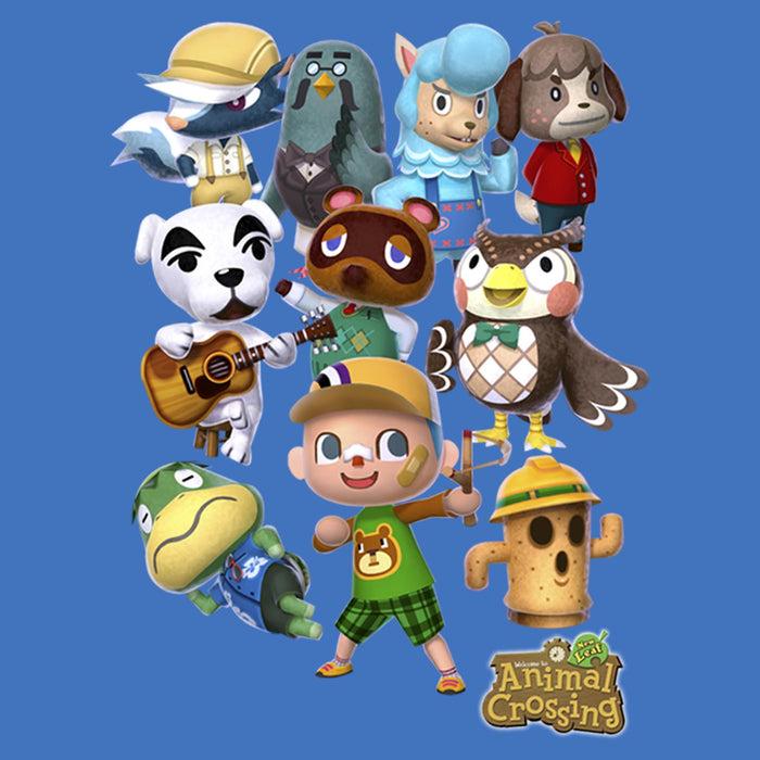 Fifth Sun Men's Nintendo Animal Crossing New Leaf Gang Pull Over Hoodie