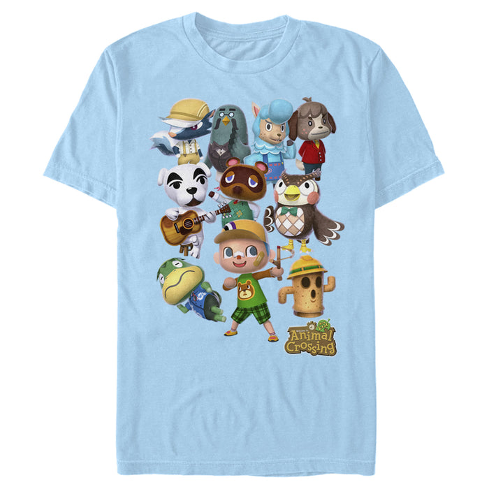 fifth sun Men's Nintendo Animal Crossing New Leaf Gang T-Shirt