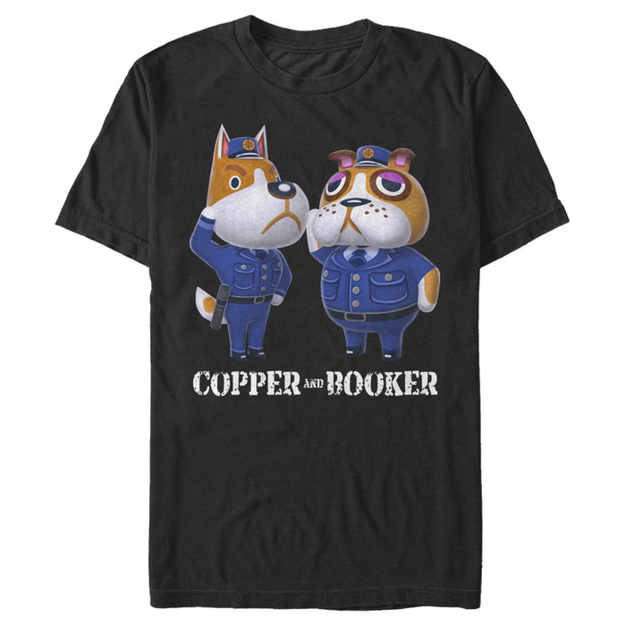 fifth sun Men's Nintendo Animal Crossing Police Dogs T-Shirt
