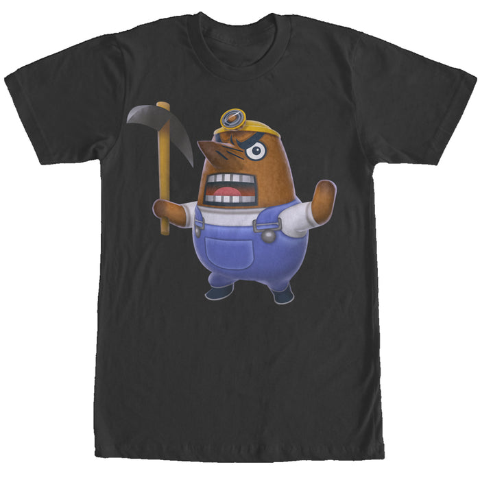 fifth sun Men's Nintendo Animal Crossing Resetti Mole T-Shirt