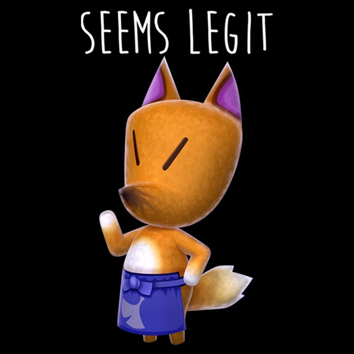 Fifth Sun Men's Nintendo Animal Crossing The Fox Seems Legit Pull Over Hoodie