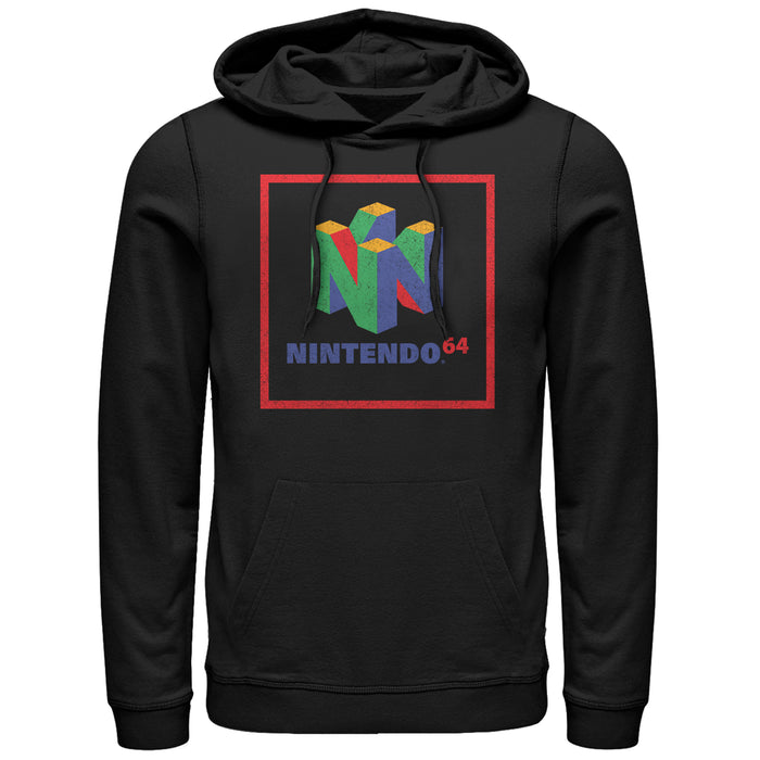 fifth sun Men's Nintendo Classic N64 Logo Frame Pull Over Hoodie