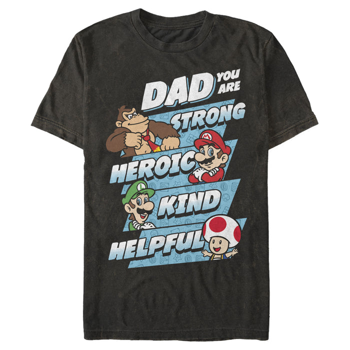 Fifth Sun Men's Nintendo Father's Day Mario Dad Qualities T-Shirt
