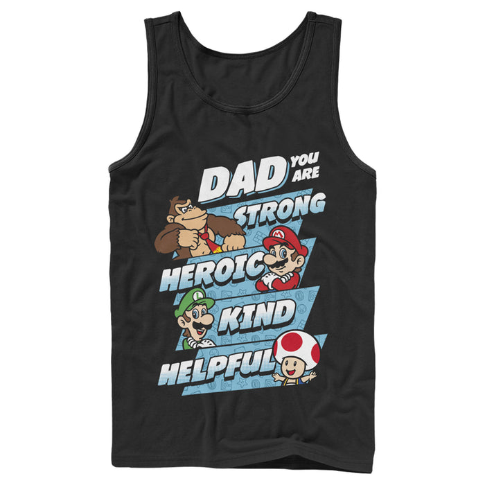 fifth sun Men's Nintendo Father's Day Mario Dad Qualities Tank Top