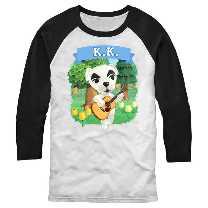 fifth sun Men's Nintendo K.K. Slider Banner Baseball Tee