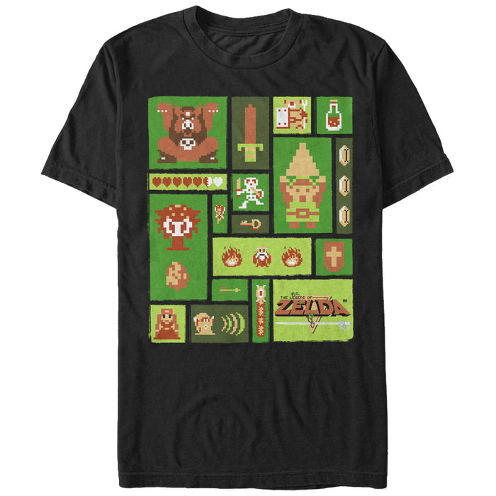 fifth sun Men's Nintendo Legend of Zelda Collage T-Shirt