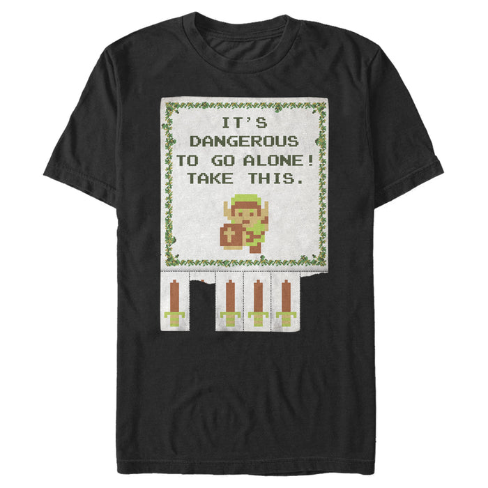 fifth sun Men's Nintendo Legend of Zelda Dangerous to go Alone T-Shirt