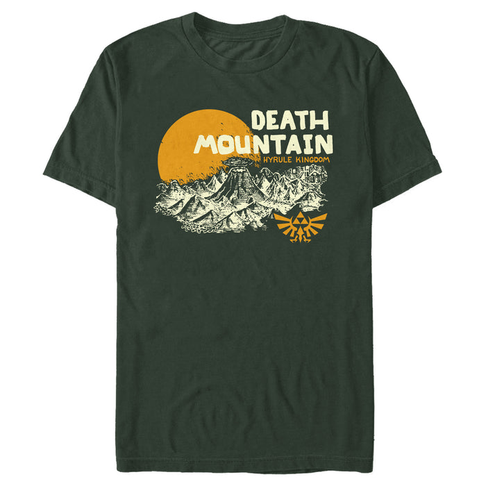 fifth sun Men's Nintendo Legend of Zelda Death Mountain Relief Sunset T-Shirt