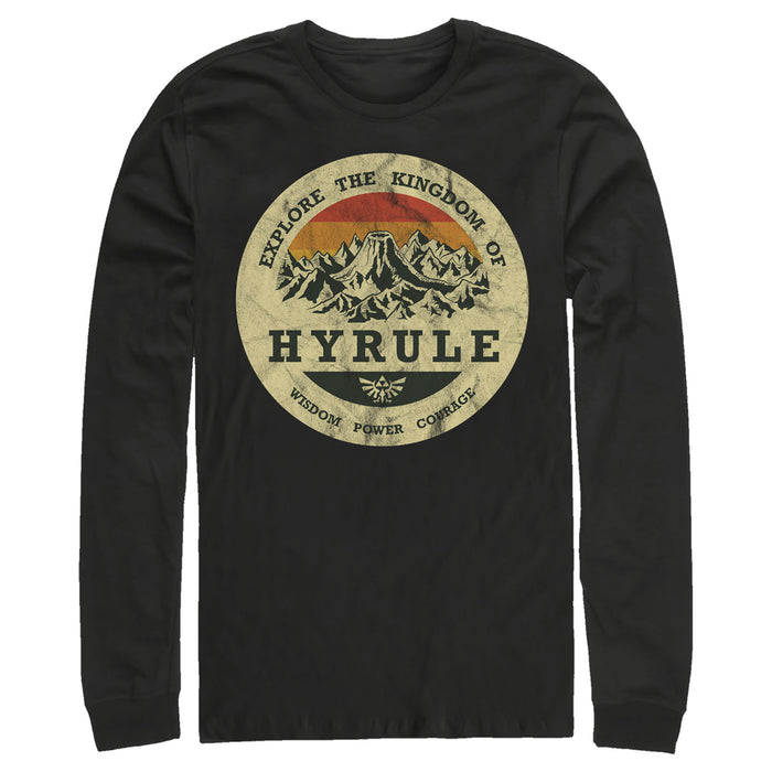 fifth sun Men's Nintendo Legend of Zelda Explore Hyrule Long Sleeve Shirt