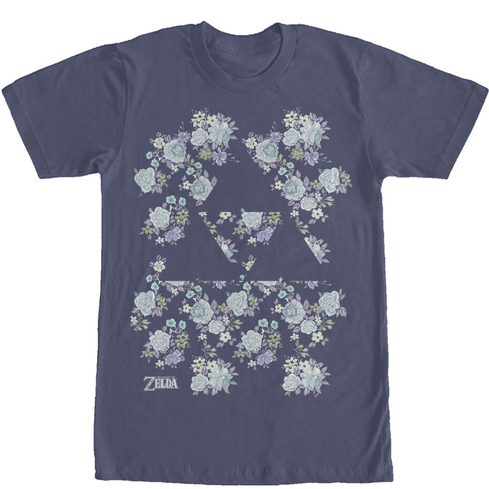 fifth sun Men's Nintendo Legend of Zelda Floral Triforce T-Shirt