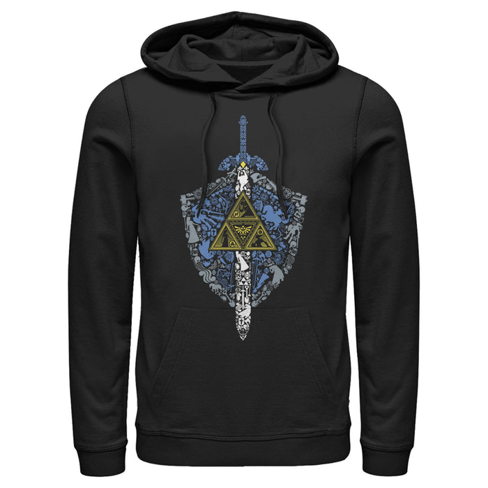 fifth sun Men's Nintendo Legend of Zelda Hidden Pattern Pull Over Hoodie