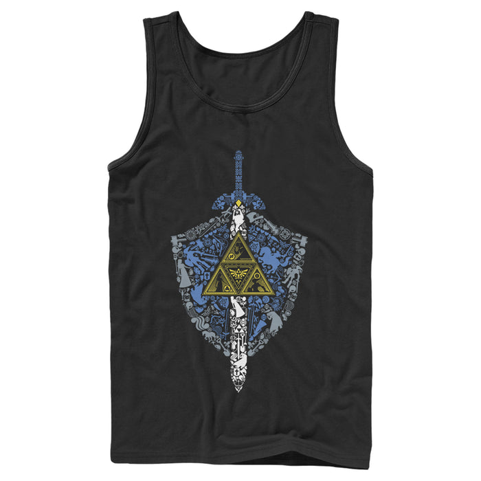 fifth sun Men's Nintendo Legend of Zelda Hidden Pattern Tank Top