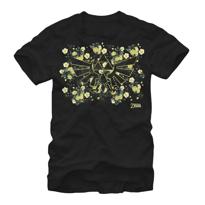 fifth sun Men's Nintendo Legend of Zelda Hyrule Flowers T-Shirt