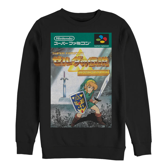 fifth sun Men's Nintendo Legend of Zelda Japanese Cover Art Sweatshirt