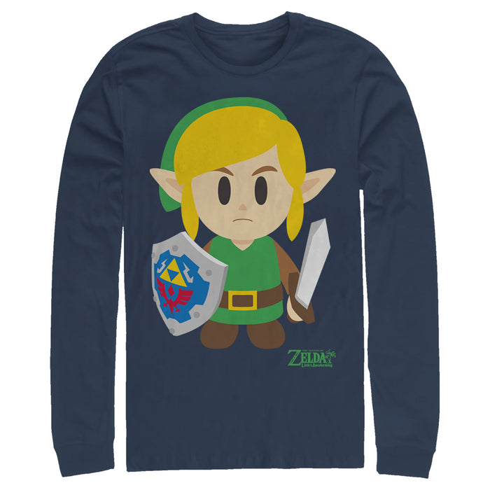 fifth sun Men's Nintendo Legend of Zelda Link's Awakening Avatar Long Sleeve Shirt