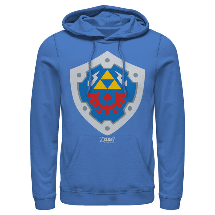 fifth sun Men's Nintendo Legend of Zelda Link's Awakening Hylian Shield Pull Over Hoodie