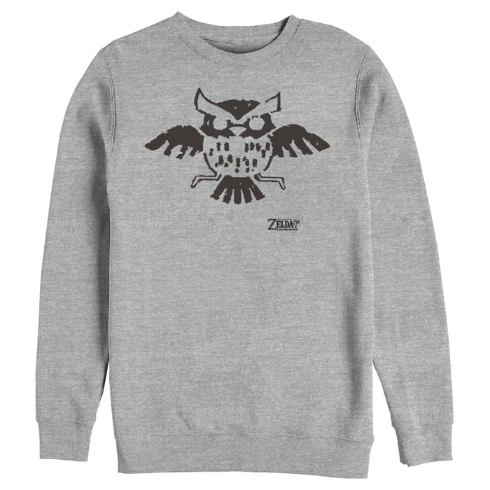 Fifth Sun Men's Nintendo Legend Of Zelda Link's Awakening Owl Hieroglyphic Sweatshirt