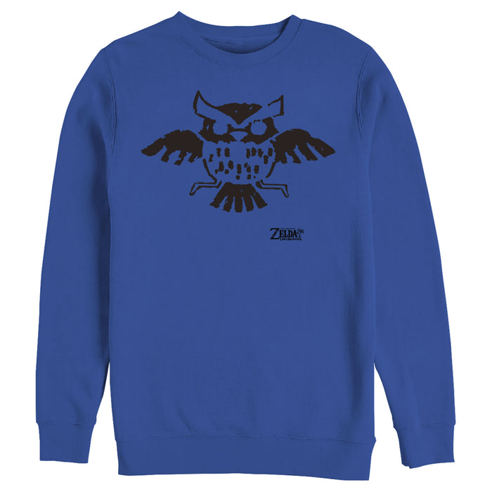 fifth sun Men's Nintendo Legend of Zelda Link's Awakening Owl Hieroglyphic Sweatshirt
