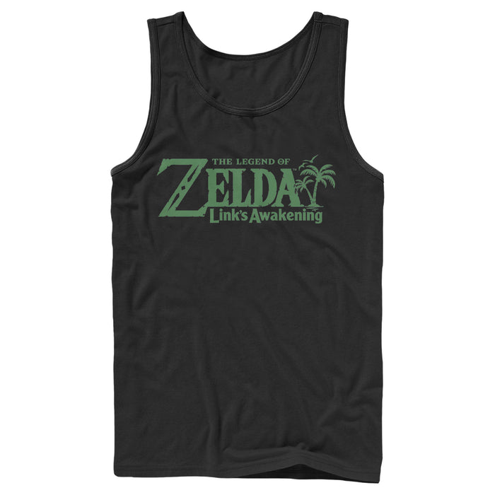 fifth sun Men's Nintendo Legend of Zelda Link's Awakening Palm Logo Tank Top