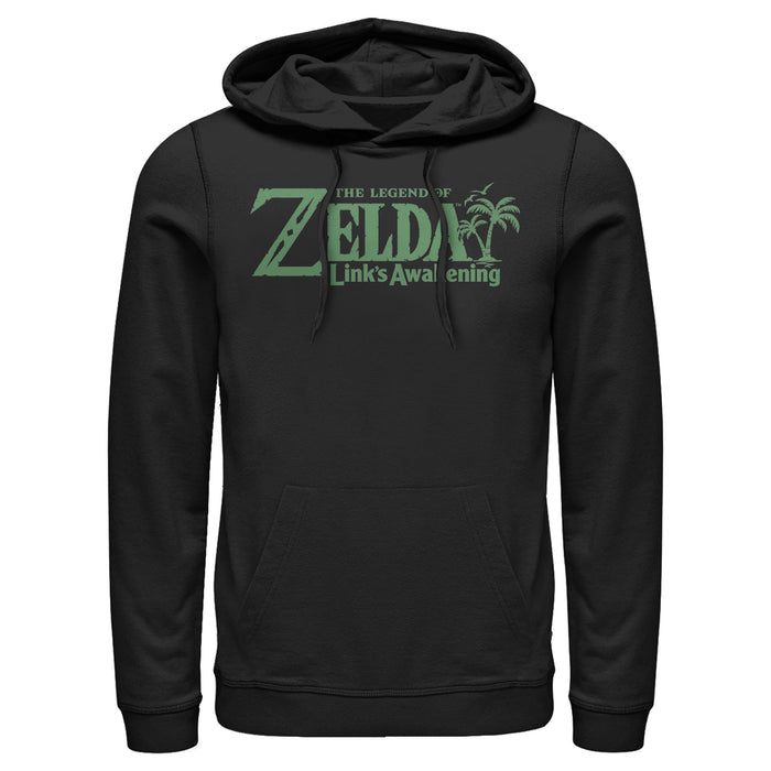 fifth sun Men's Nintendo Legend of Zelda Link's Awakening Palm Logo Pull Over Hoodie