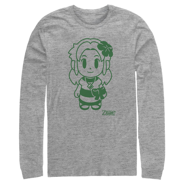 fifth sun Men's Nintendo Legend of Zelda Link's Awakening Sleek Marin Avatar Long Sleeve Shirt