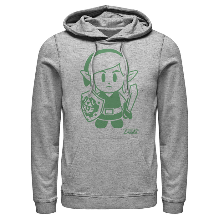 fifth sun Men's Nintendo Legend of Zelda Link's Awakening Sleek Avatar Pull Over Hoodie