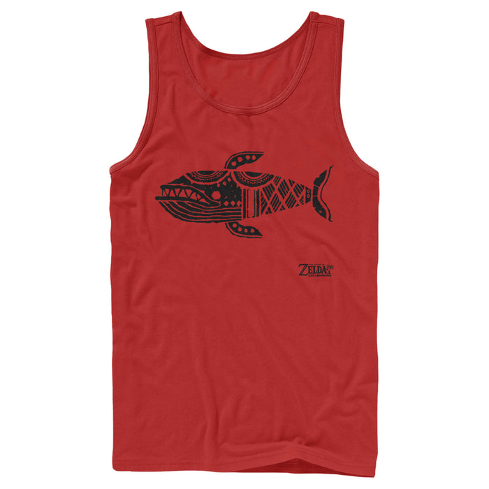Fifth Sun Men's Nintendo Legend Of Zelda Link's Awakening Whale Hieroglyphic Tank Top