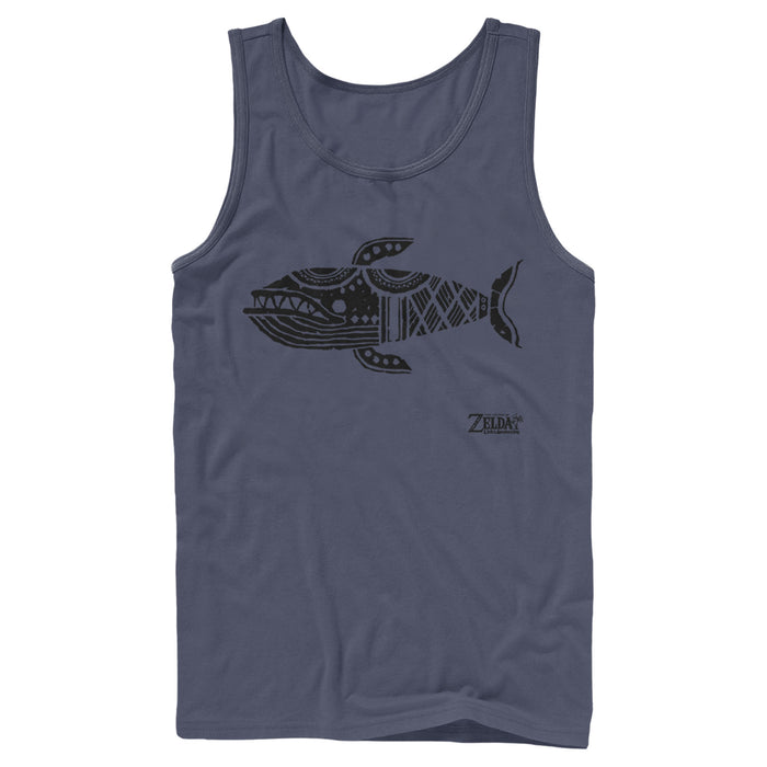 Fifth Sun Men's Nintendo Legend Of Zelda Link's Awakening Whale Hieroglyphic Tank Top