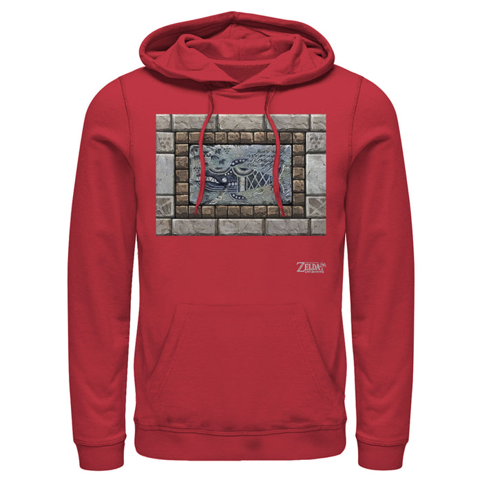 Fifth Sun Men's Nintendo Legend Of Zelda Link's Awakening Whale Stone Tablet Pull Over Hoodie