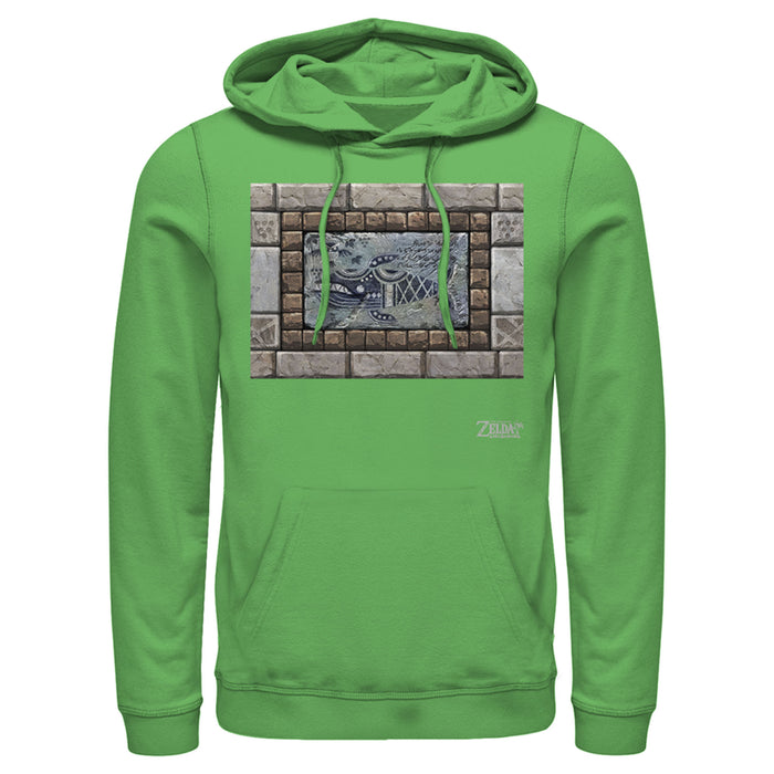 Fifth Sun Men's Nintendo Legend Of Zelda Link's Awakening Whale Stone Tablet Pull Over Hoodie