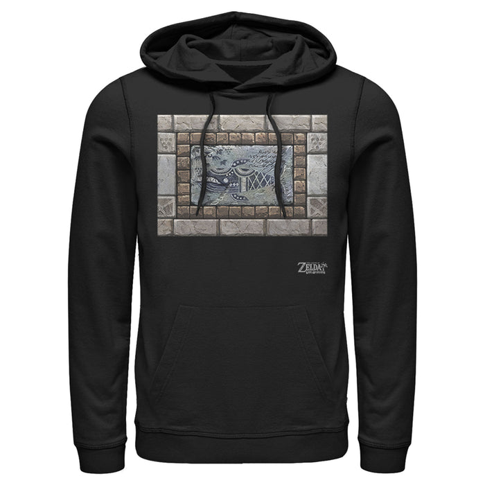 Fifth Sun Men's Nintendo Legend Of Zelda Link's Awakening Whale Stone Tablet Pull Over Hoodie