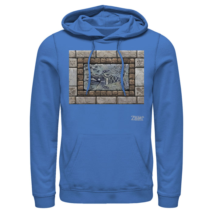 fifth sun Men's Nintendo Legend of Zelda Link's Awakening Whale Stone Tablet Pull Over Hoodie