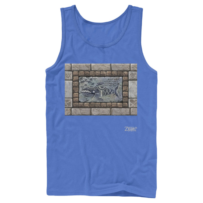fifth sun Men's Nintendo Legend of Zelda Link's Awakening Whale Stone Tablet Tank Top
