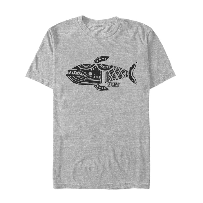 fifth sun Men's Nintendo Legend of Zelda Link's Awakening Whale Hieroglyphic T-Shirt