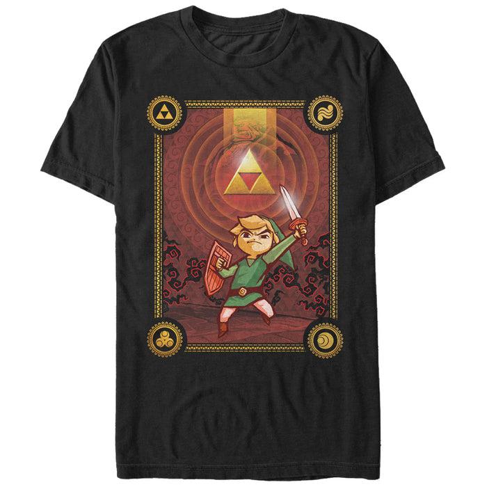 fifth sun Men's Nintendo Legend of Zelda Link Triforce T-Shirt