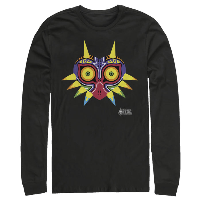 fifth sun Men's Nintendo Legend of Zelda Majora's Mask Design Long Sleeve Shirt
