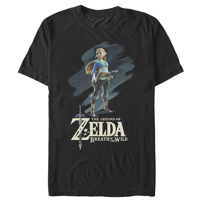 fifth sun Men's Nintendo Legend of Zelda Princess Oil Paint T-Shirt