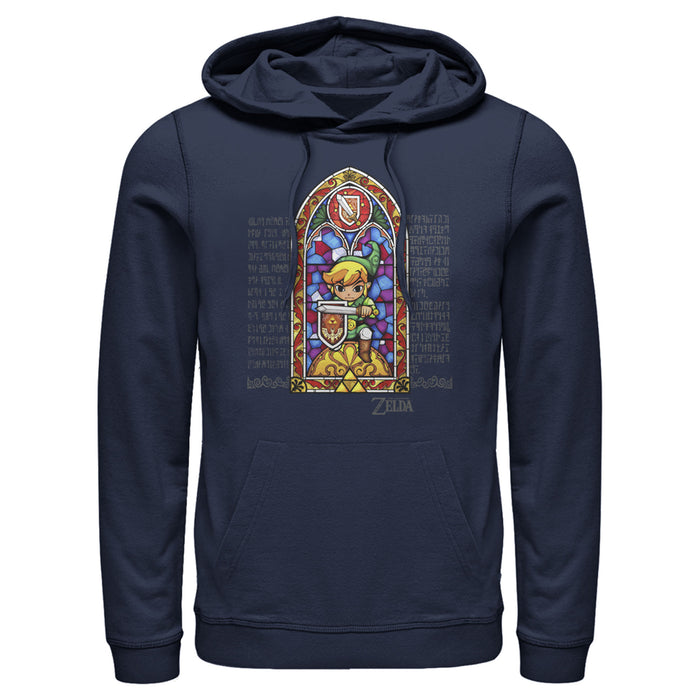 fifth sun Men's Nintendo Legend of Zelda Stained Glass Pull Over Hoodie